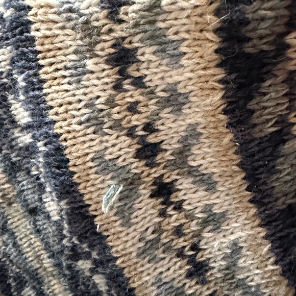 Vintage patterned zip sweater jacket/cardigan - Picture 5 of 6